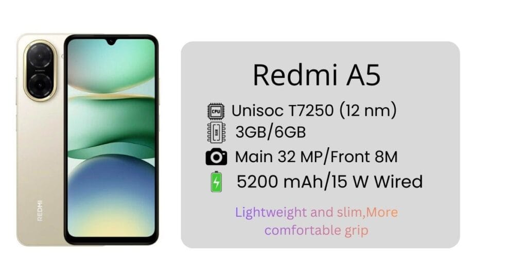 Redmi A5 120Hz Display, 5200mAh Battery & Price