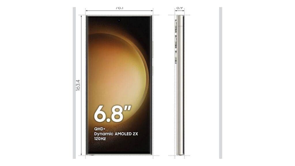 Samsung Galaxy S23 ultra design