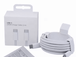 2m 240W Braided USB-C to USB-C Fast Charger Data Cable for iPhone 15/16 iPad Macbook USB-C cable
