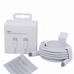2m 240W Braided USB-C to USB-C Fast Charger Data Cable for iPhone 15/16 iPad Macbook USB-C cable